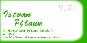 istvan pflaum business card